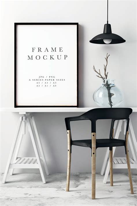 Download Black Frame Mock Ups, Farmhouse Background, Digital Graphic,